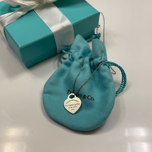 Tiffany & Co heart tag charm necklace